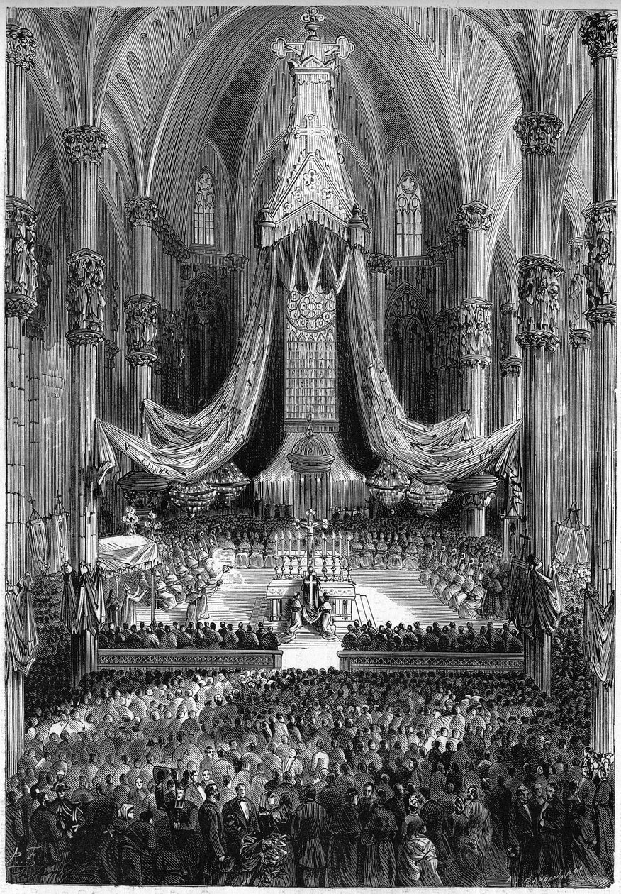 Feast of Saint Ambrose, Saint Gervais and Saint Protais in the Church of San Marco in Milan av French School