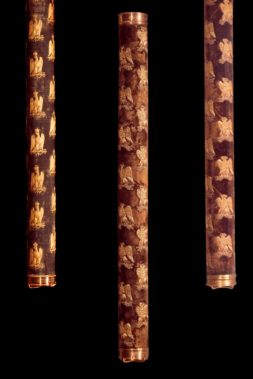 First Empire marechal sticks. Laget av tre, gull og fløyel. 1804-1814. Paris, Musee de l