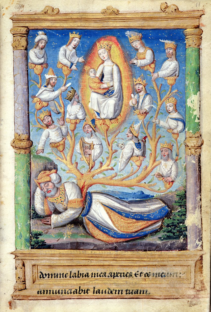 Fol.11r The Tree of Jesse, fra Heures a l