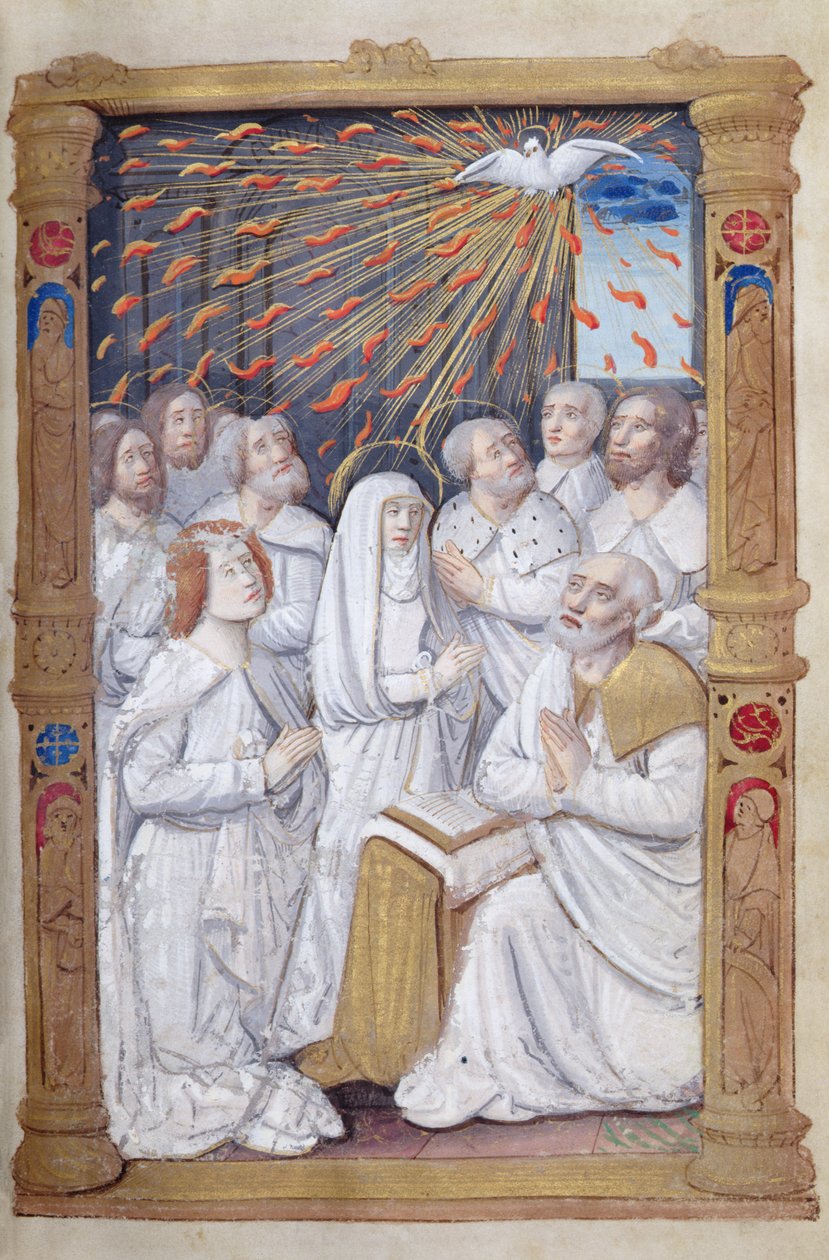 Fol.48r pinsedag, fra Timer for bruk av Roma av French School