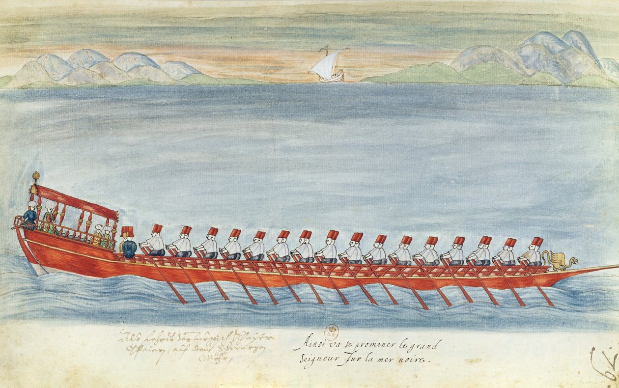 Fol.79 The Great Lord on the Black Sea, fra skikker og kostymer i orientalske land og klær i forskjellige stater, kopi av en original fra 1513 av French School