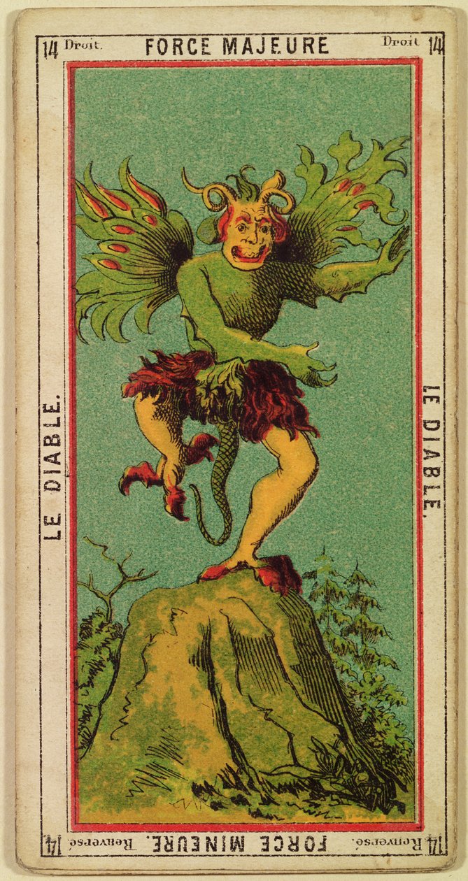 Force Majeure, The Devil tarotkort av French School