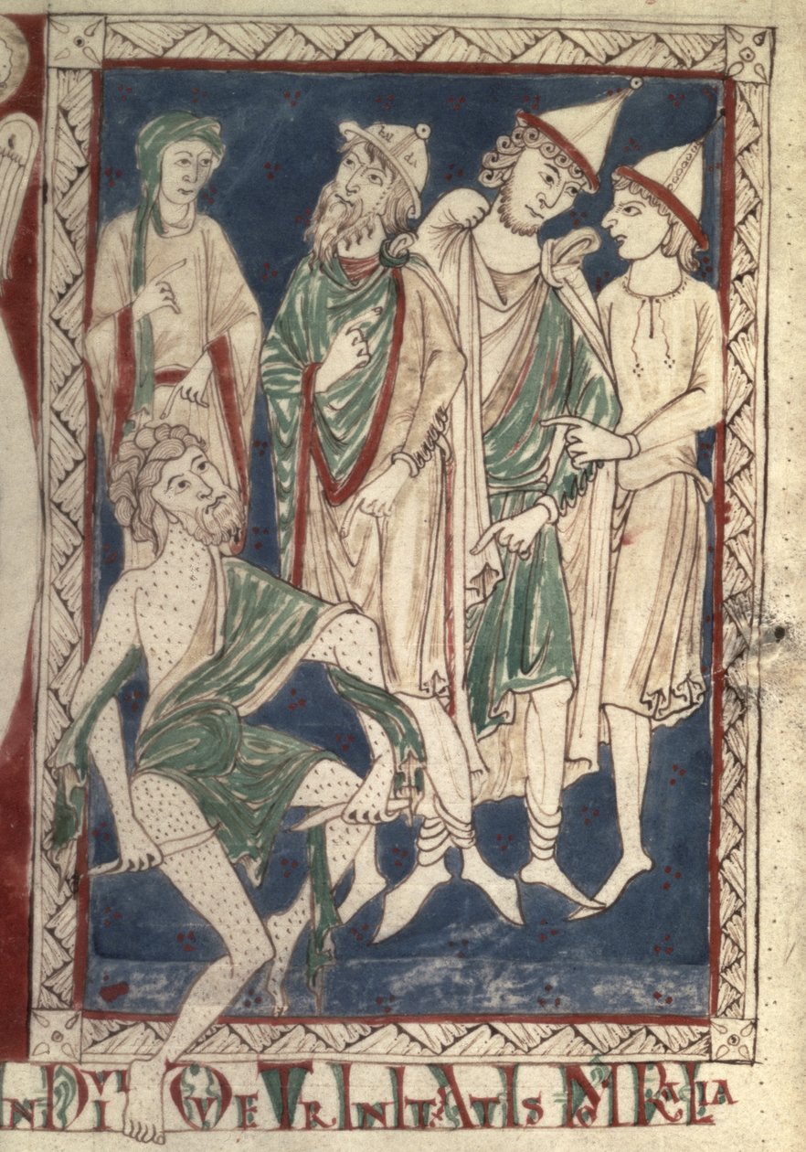 Fr.15307 f.1v Job som klør seg i sårene av French School