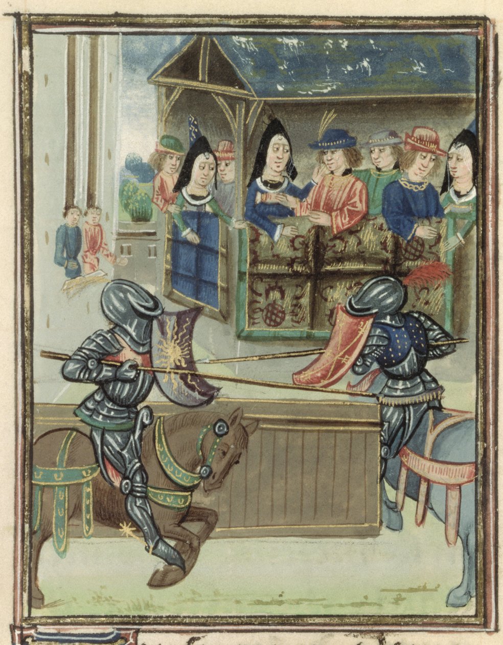 Fr.16830 f.16v Chronicle of Jacques de Lalain av French School