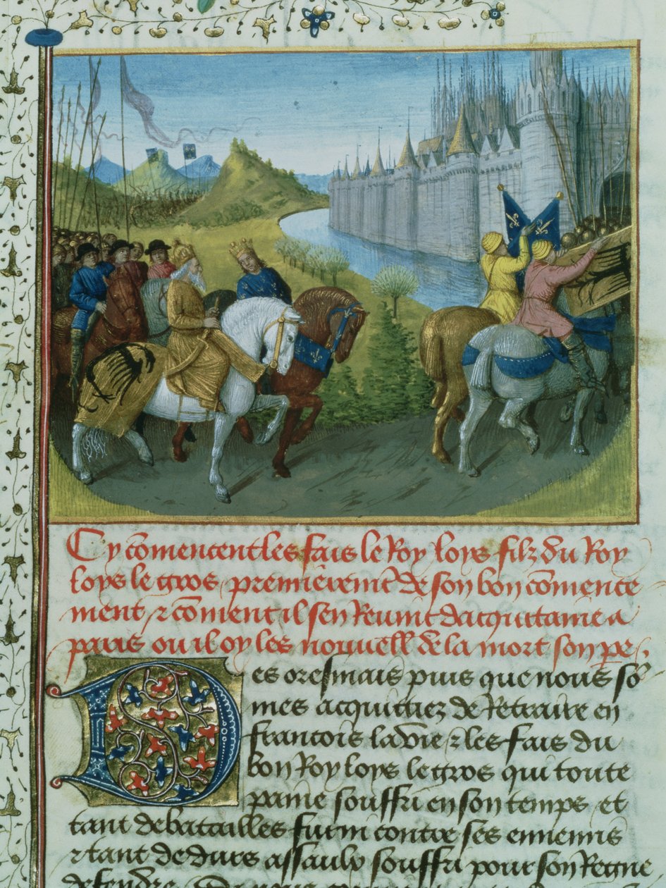 Fr 6465 f.22 Ludvig VIIs inntog i Konstantinopel med keiser Conrad III under korstogene, 1147-9 (se også 154771) av French School