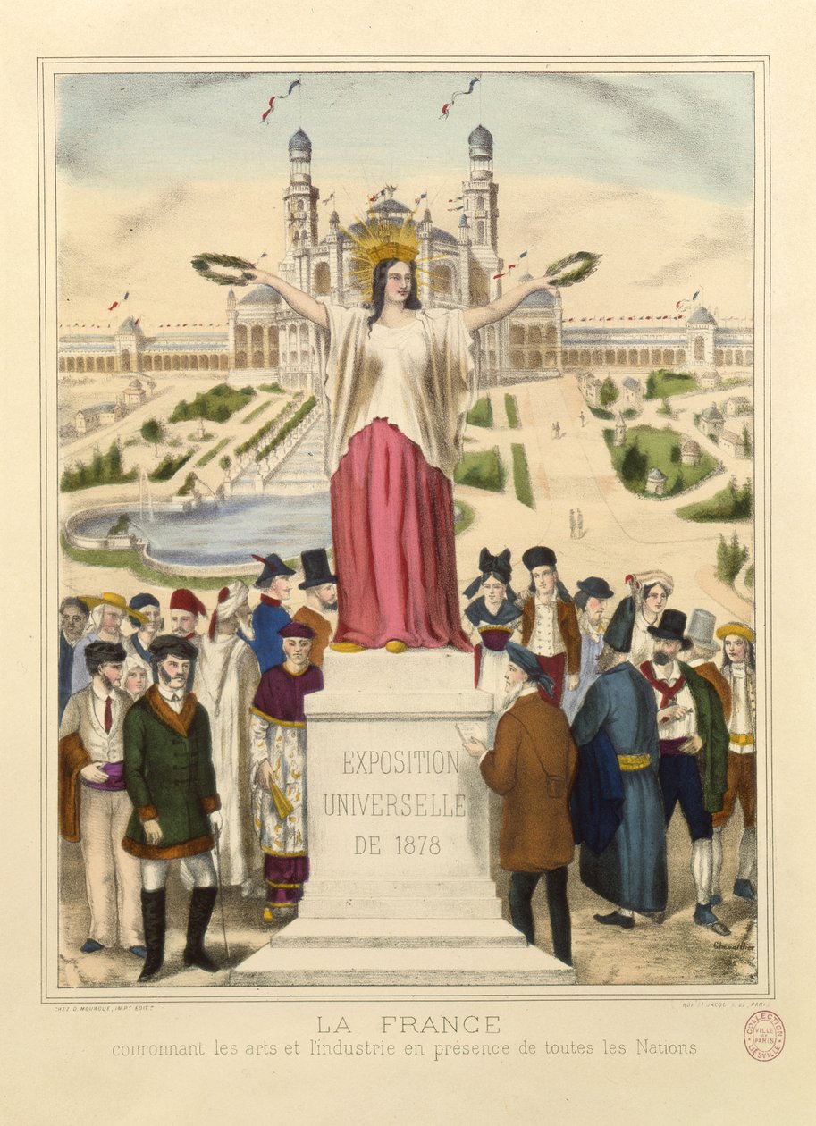 Frankrike kronet kunst og industri med laurbærkranser på Exposition Universelle i 1878 i Paris av French School
