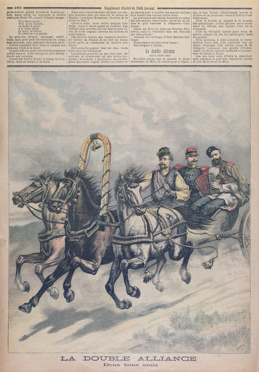 Franco-Russian Alliance, illustrasjon fra le Petit Journal, 1893 av French School