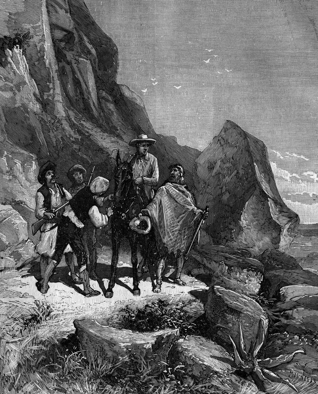 Francois Arago (1786 - 1853) dro i 1806 til Spania for å fullføre målingen av Meridianen og en kveld ble han lagt til kai av fire banditter. av French School