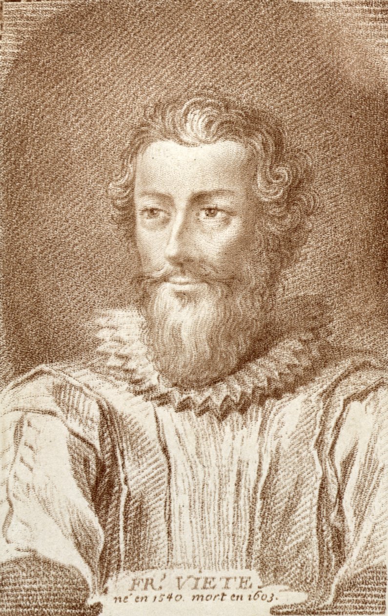 Francois Viete (1540-1603), illustrasjon fra Histoire des Mathematiciens av Alexandre Saverien (1720-1805), utgitt i Paris 1766 av French School
