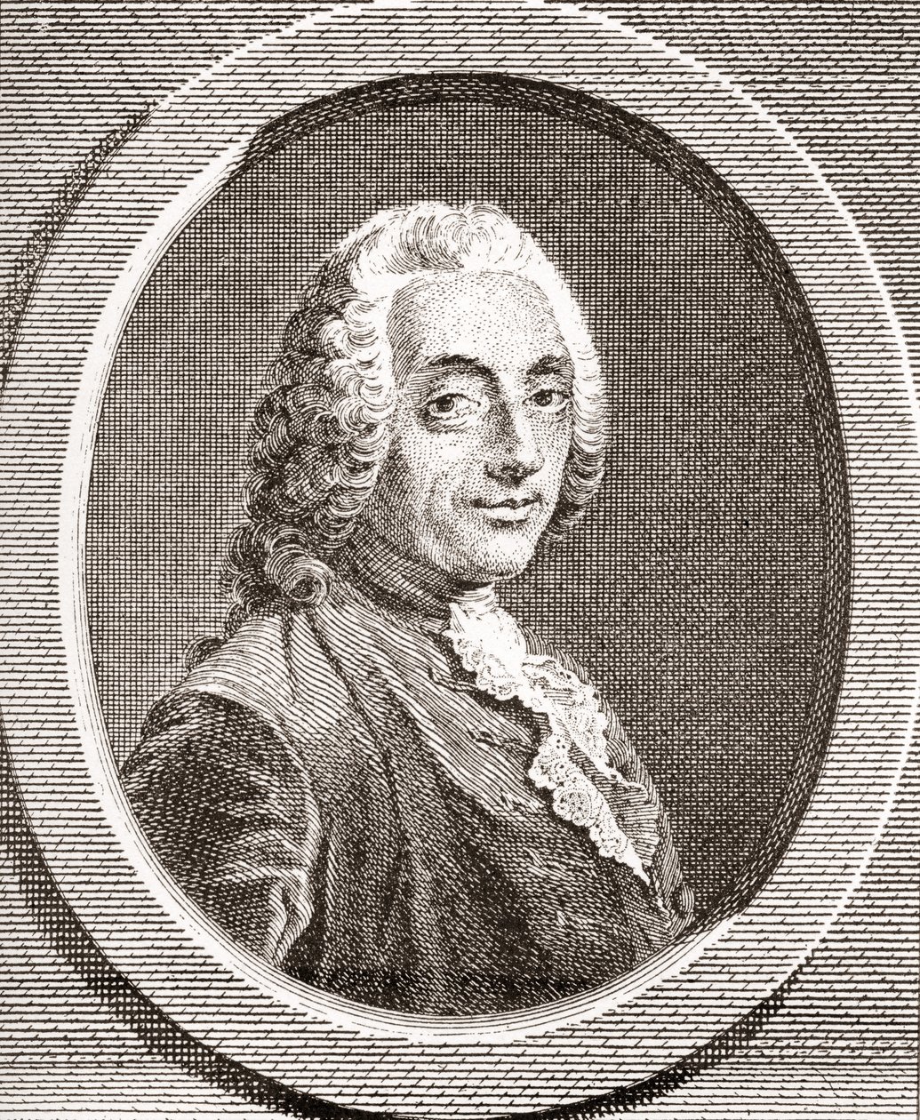 François-Augustin de Paradis de Moncrif, 1687-1770. Fransk forfatter og poet. Fra Les Heures Libres utgitt 1908. av French School