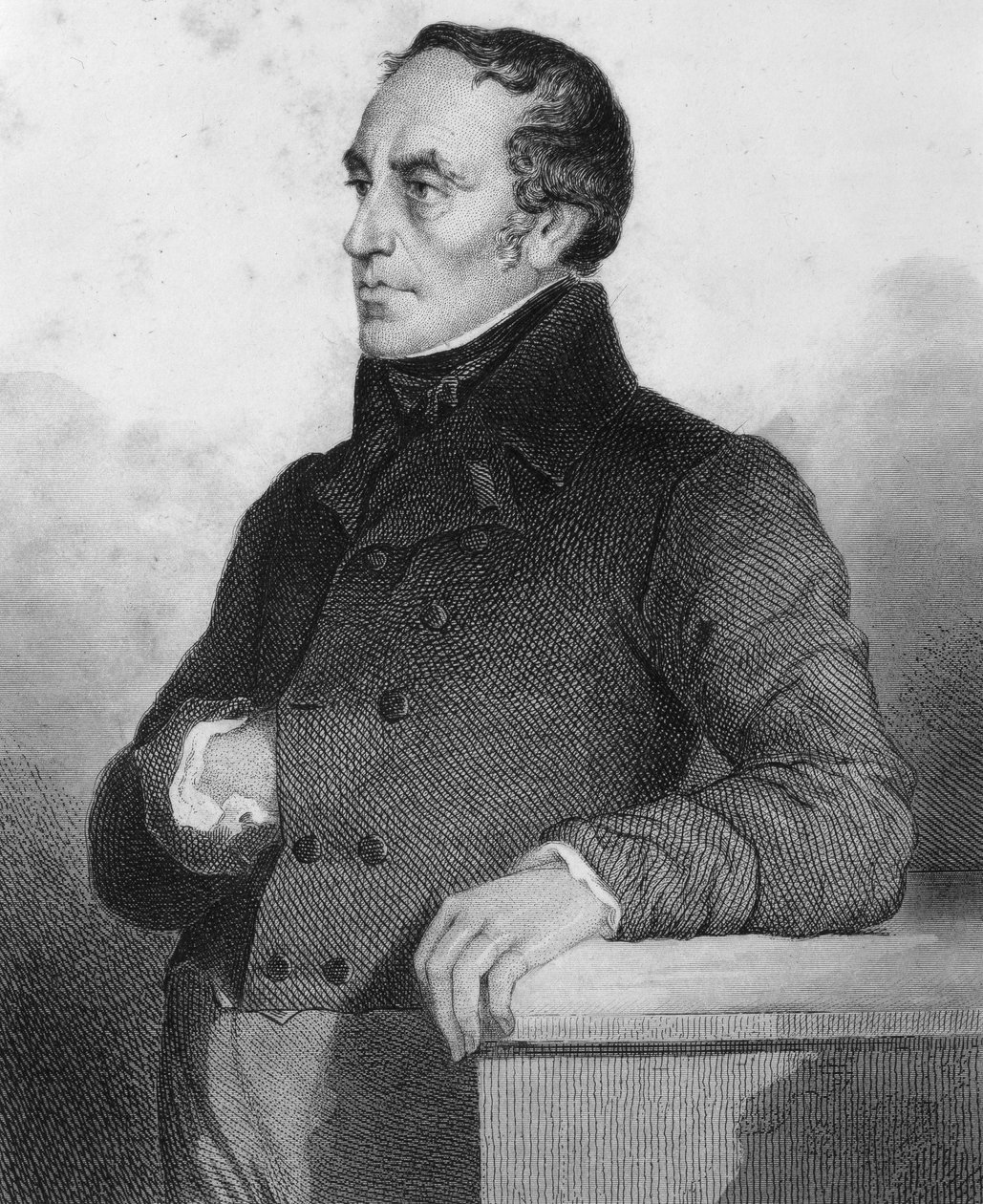 François Guizot (1787 - 1874), French politician and historian - engraving in “Histoire de la vie politique et privée de Louis Philippe” av French School