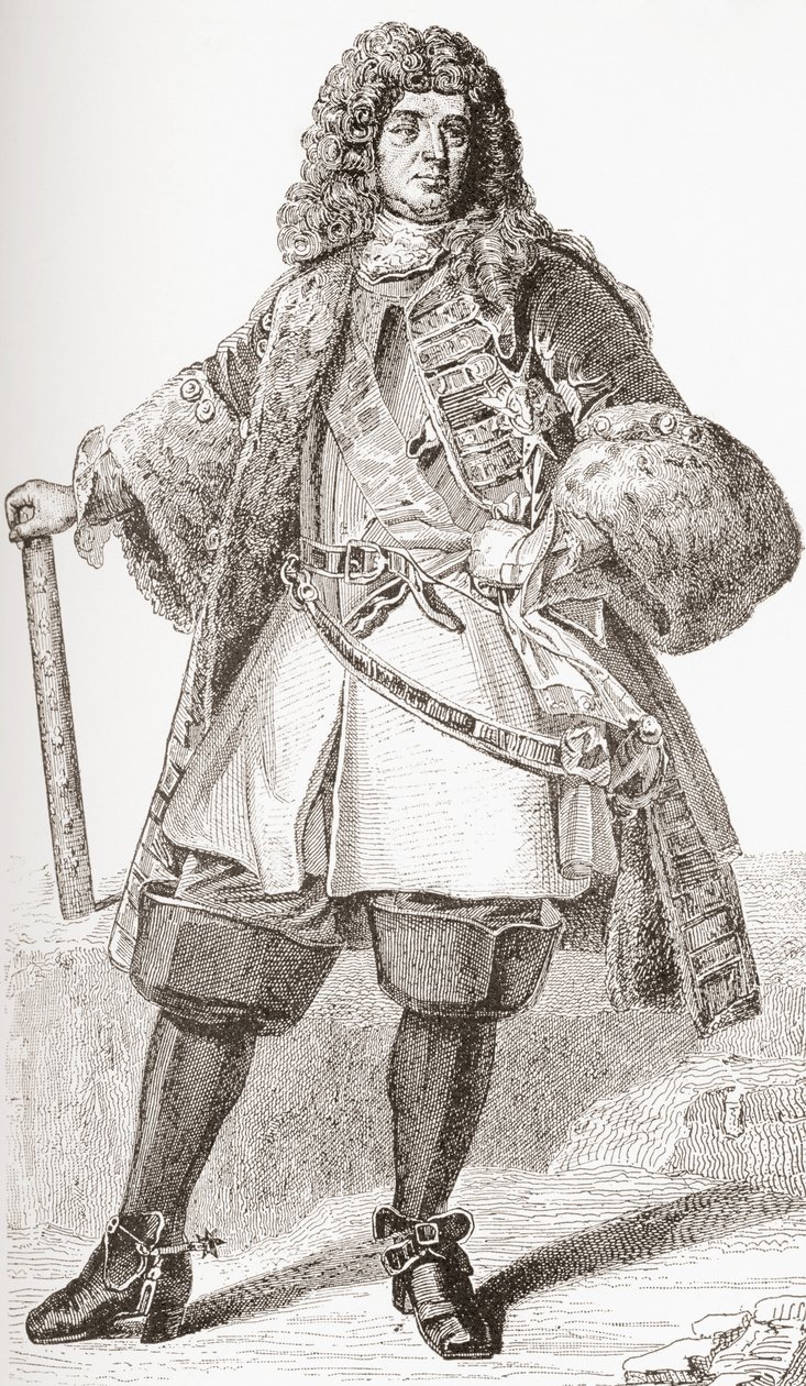 François de Neufville, 2. hertug av Villeroy, 1644 1730. Fransk soldat. Fra Les Heures Libres utgitt 1908. av French School