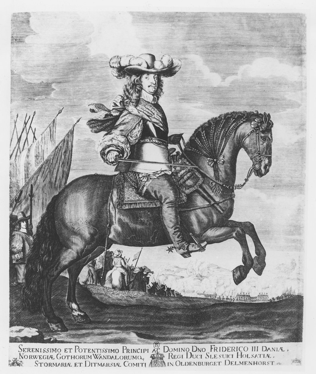 Frederick III of Denmark and Norway (engraving) av French School