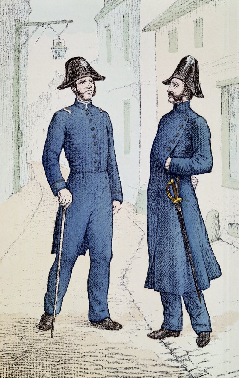 Franske politimenn ca. 1829-30 av French School