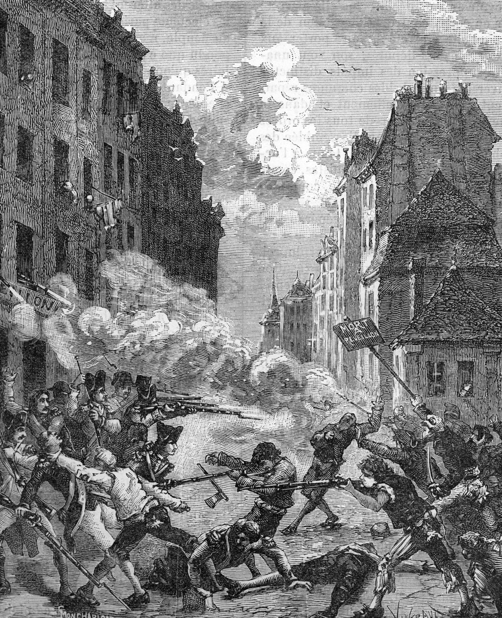 Den franske revolusjonen - nyttårsaften (gravering) av French School