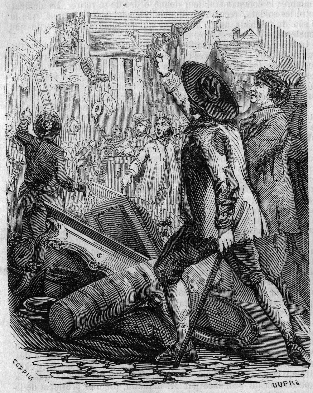 Fransk revolusjon: "" Reveillon 28. april tapet gjør plyndret av French School
