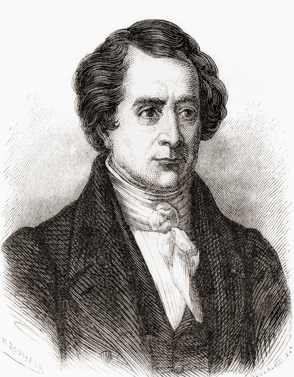 Fransk matematiker Dominique Francois Jean Arago, alias Francois Arago, fra Les Merveilles de la Science, pub.1870 av French School