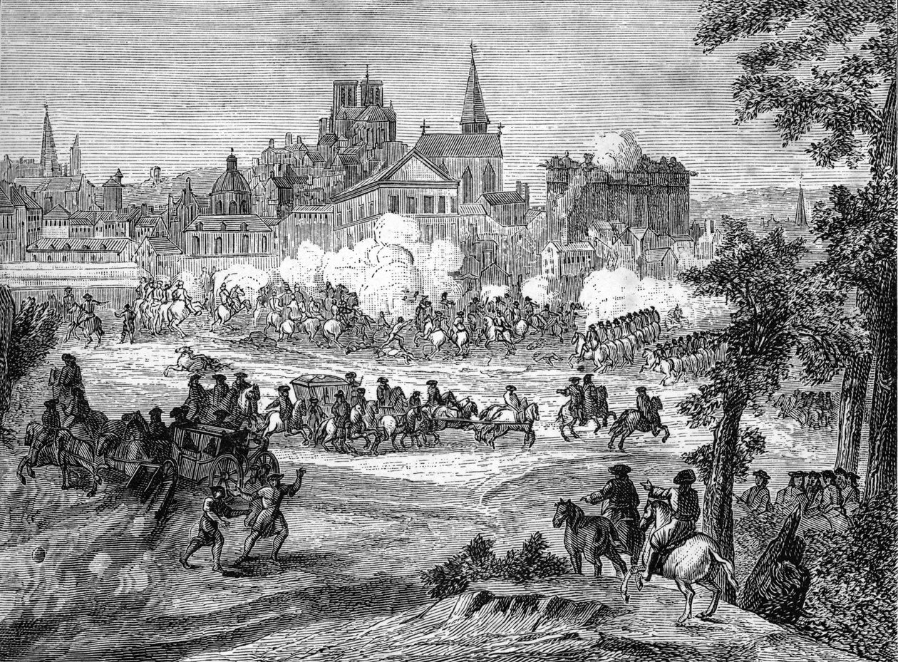 Fronde: Slaget ved Faubourg St. Antoine fant sted 2. juli 1652 i Paris av French School