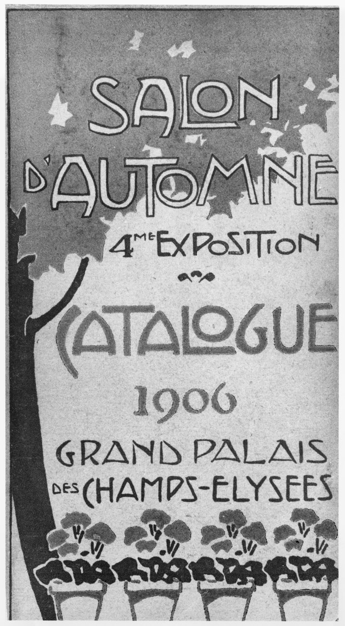 Forsideillustrasjon av katalogen for den 4. Salon dAutomne på Grand Palais, Paris, 1906 av French School