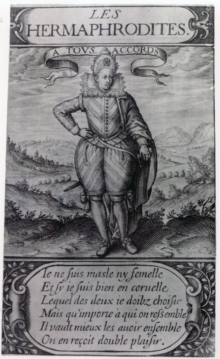 Frontispice til Les Hermaphrodites av Thomas Artus, 1605 av French School