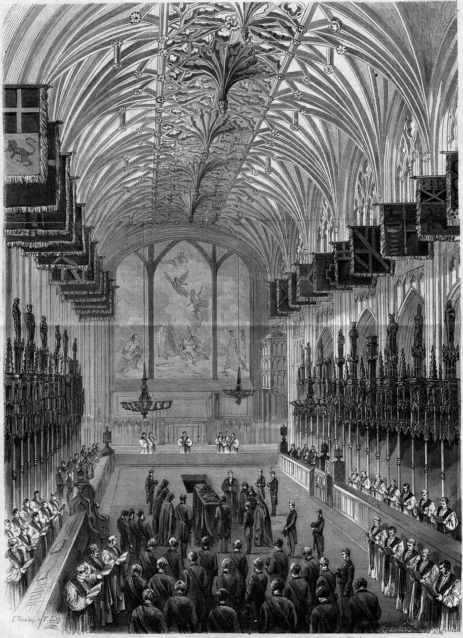 Begravelse til prins Albert (1819-1861), ektefelle til dronning Victoria av England, i St. George