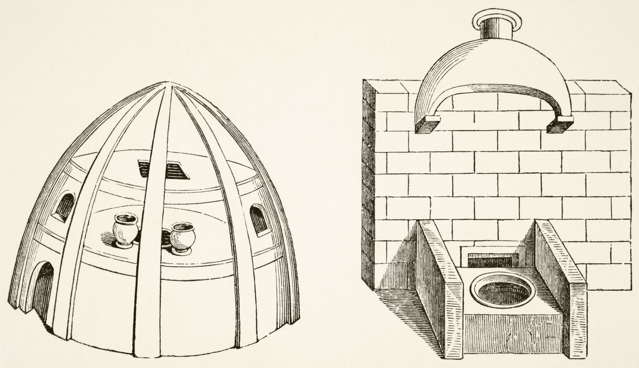 Ovner, som brukt av forskere og alkymister i middelalderen, fra Science and Literature in the Middle Ages av Paul Lacroix (1806-84) publisert London 1878 av French School