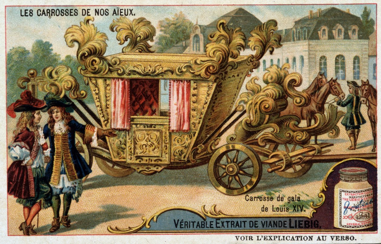 Gallavogn av Ludvig XIV - Liebig-kromolitografi, begynnelsen av det XX. århundre av French School