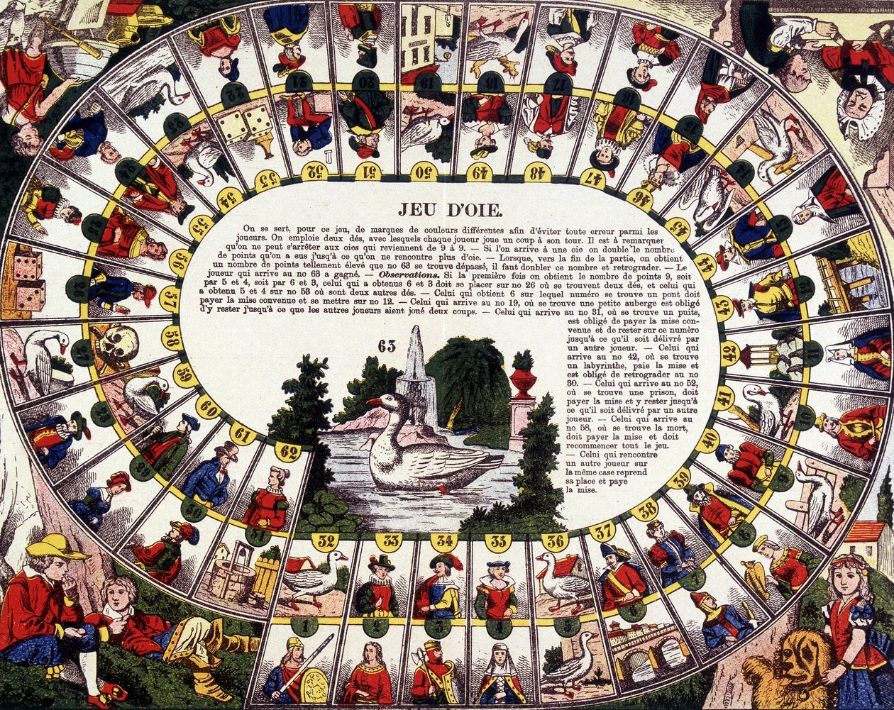 Spill av gåsen. 1800-tallet. av French School