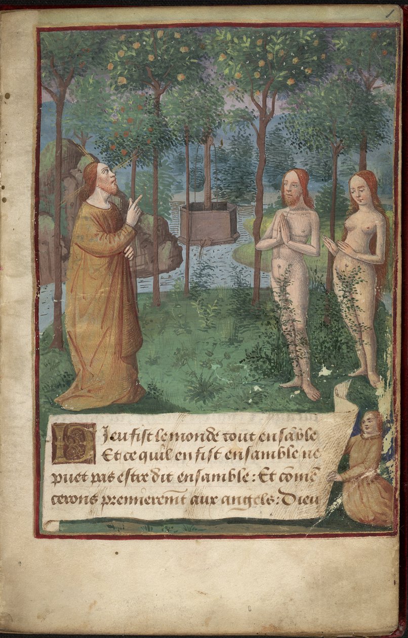 Garden of Eden, Legg til MS 26667, f.1r, Chronique Universelle av French School