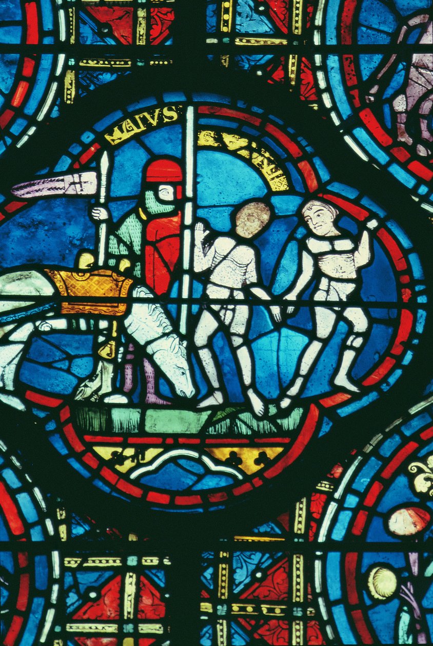Gemini og May, fra Zodiac Window, 1200-tallet av French School