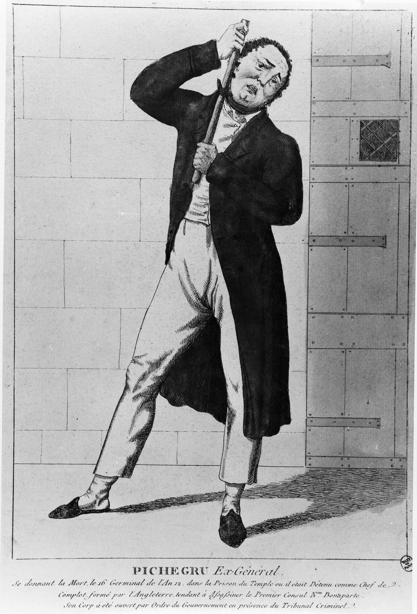 General Charles Pichegru (1761-1804) kvalt seg selv i tempelet av French School