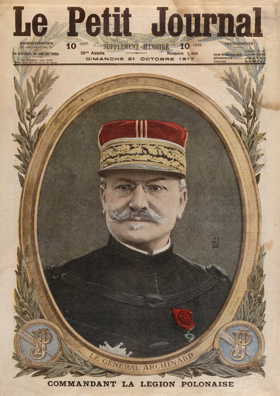 General Louis Archinard, forsideillustrasjon fra Le Petit Journal, bilagsillustre, 21. oktober 1917 av French School