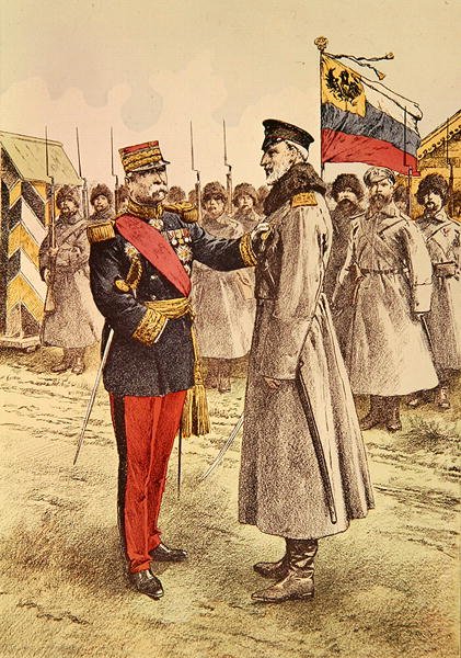 General Pau gir en fransk dekorasjon til den russiske øverstkommanderende, storhertug Nicholas av French School