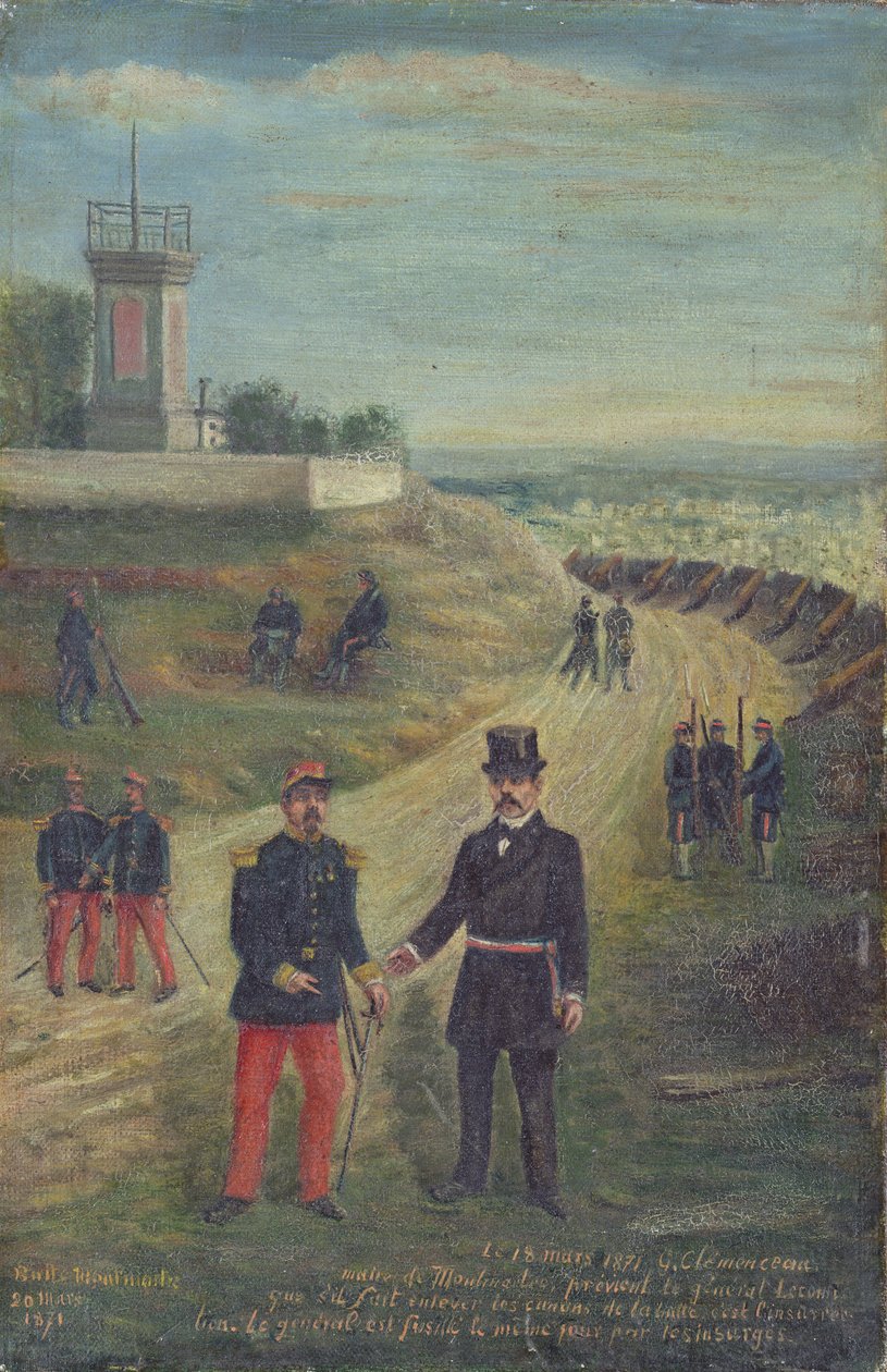 Georges Clemenceau (1841-1929) som borgermester i Montmartre 18. mars 1871 av French School