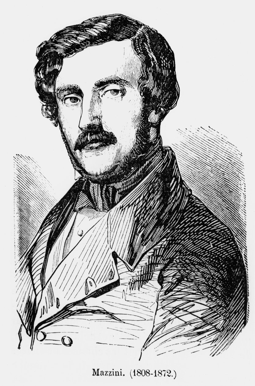 Giuseppe Mazzini (1805-72) ca. 1850 av French School