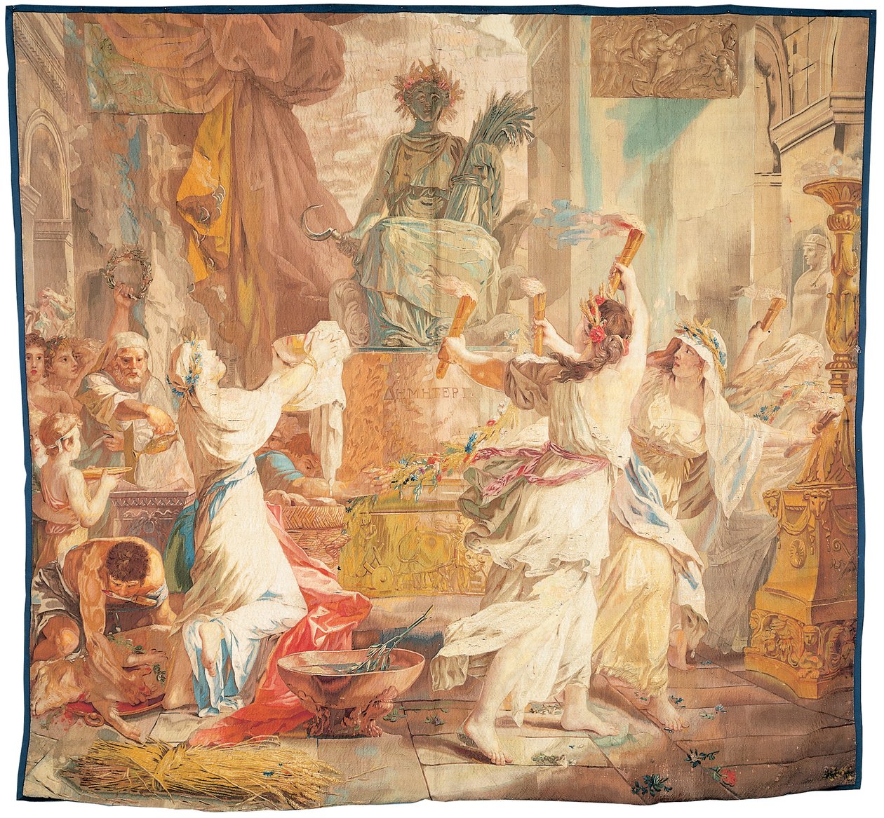 Gobelins-teppe kjent som "Summer" eller "The Feasts of Ceres" av French School