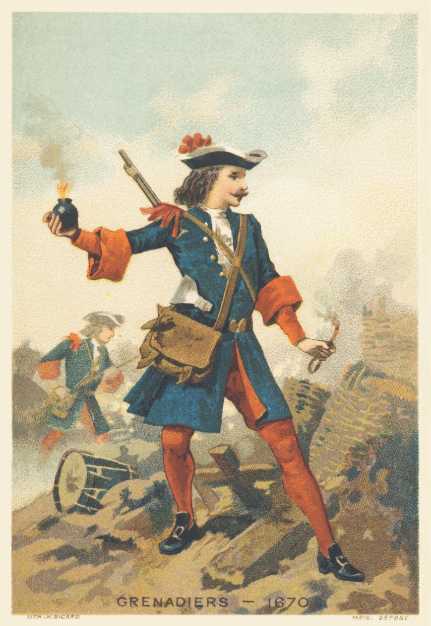 Grenader i 1670 av French School