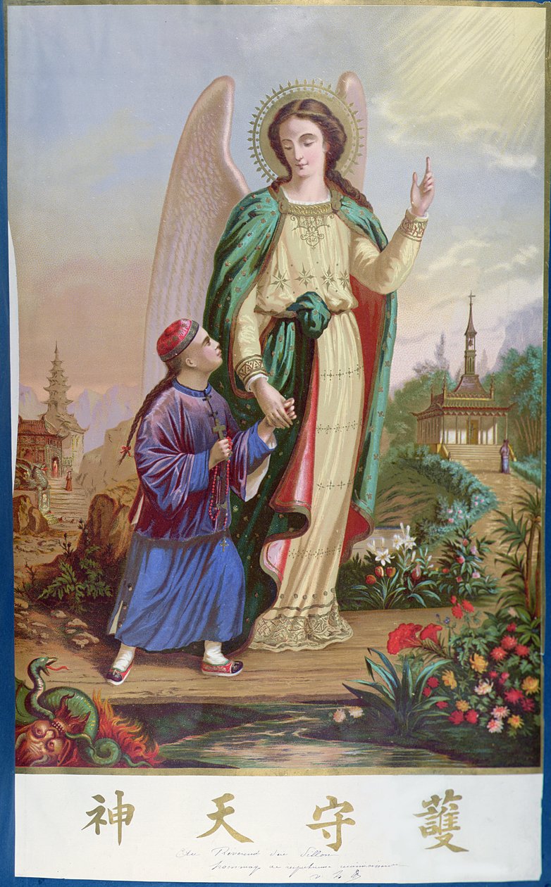 Guardian Angel, religiøse bilder for det kinesiske markedet av French School