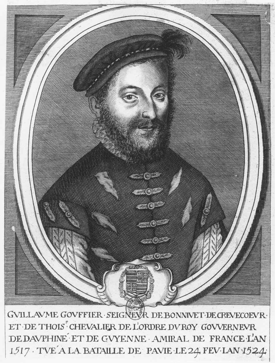 Guillaume Gouffier, Lord of Bonnivet (gravering) av French School