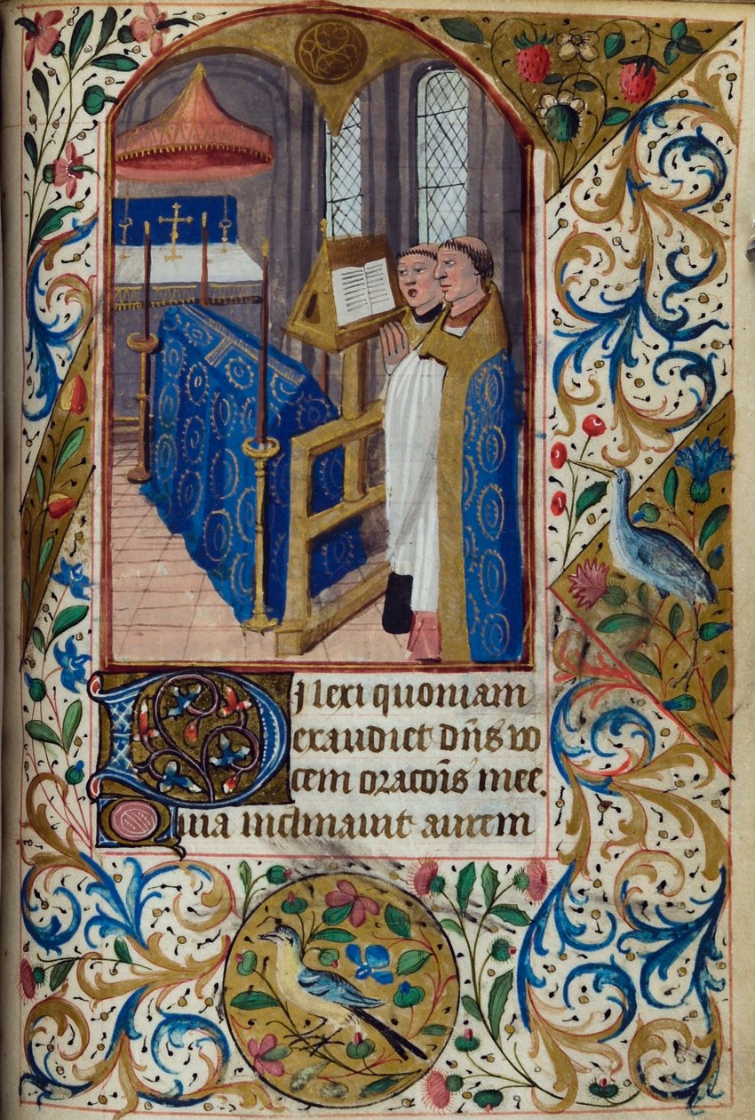 H/L-3-3 fol. 108r Office of the Dead, fra Book of Hours, Use of Paris, midten av 1400-tallet av French School
