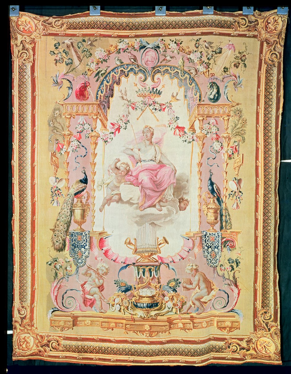 Harmony and Juno: fra gudenes triumf, Gobelins billedvev, 1699 av French School
