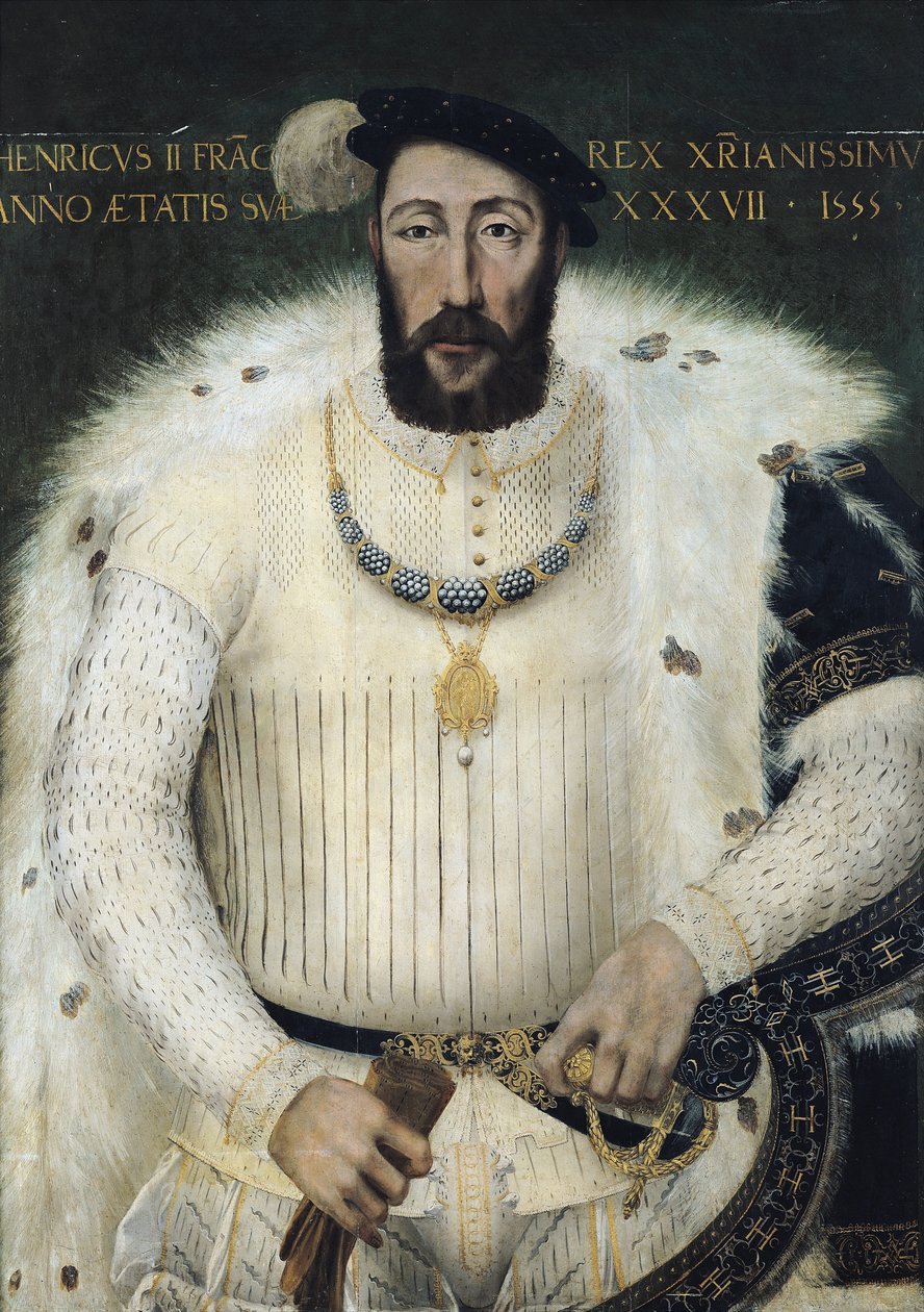 Henri II (1519-59), konge av Frankrike, 1555 av French School