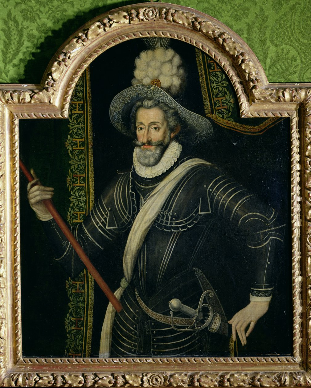 Henri IV (1553-1610) konge av Frankrike og Navarra, ca. 1595 av French School