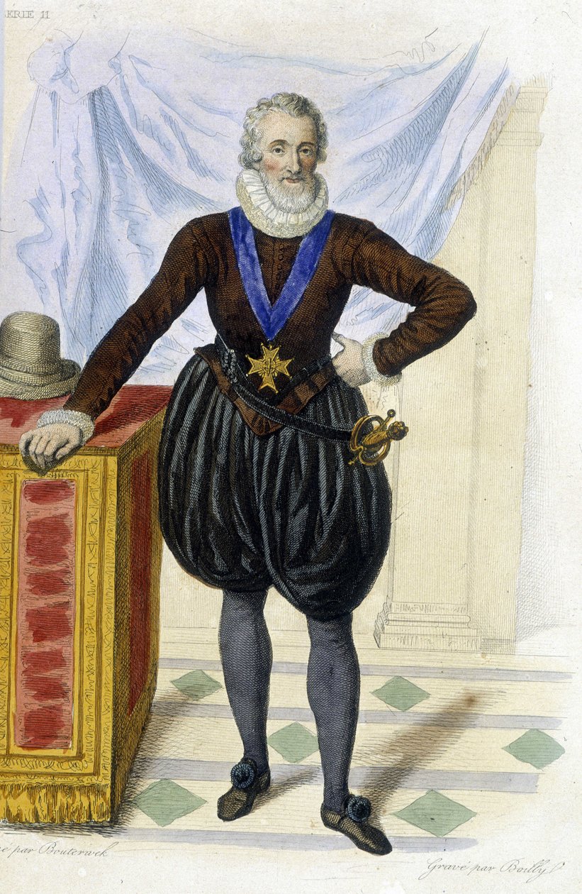 Henri IV (1553 - 1610) - i "" Le Plutarque francais "", Ed. Mennechet av French School