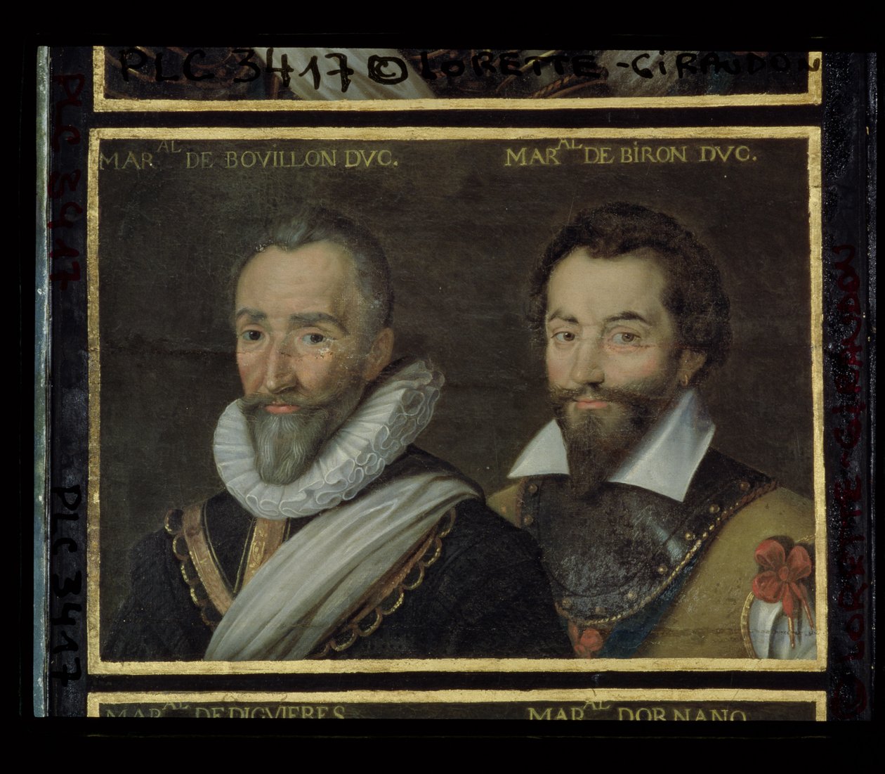 Henri de la Tour dAuvergne (1555-1623) hertug av Bouillon og Charles de Gontaut (1562-1602) hertug av Biron, 1617-38 av French School