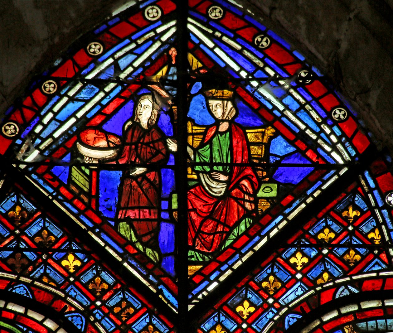 Herodias og Salome med døperen Johannes leder av French School