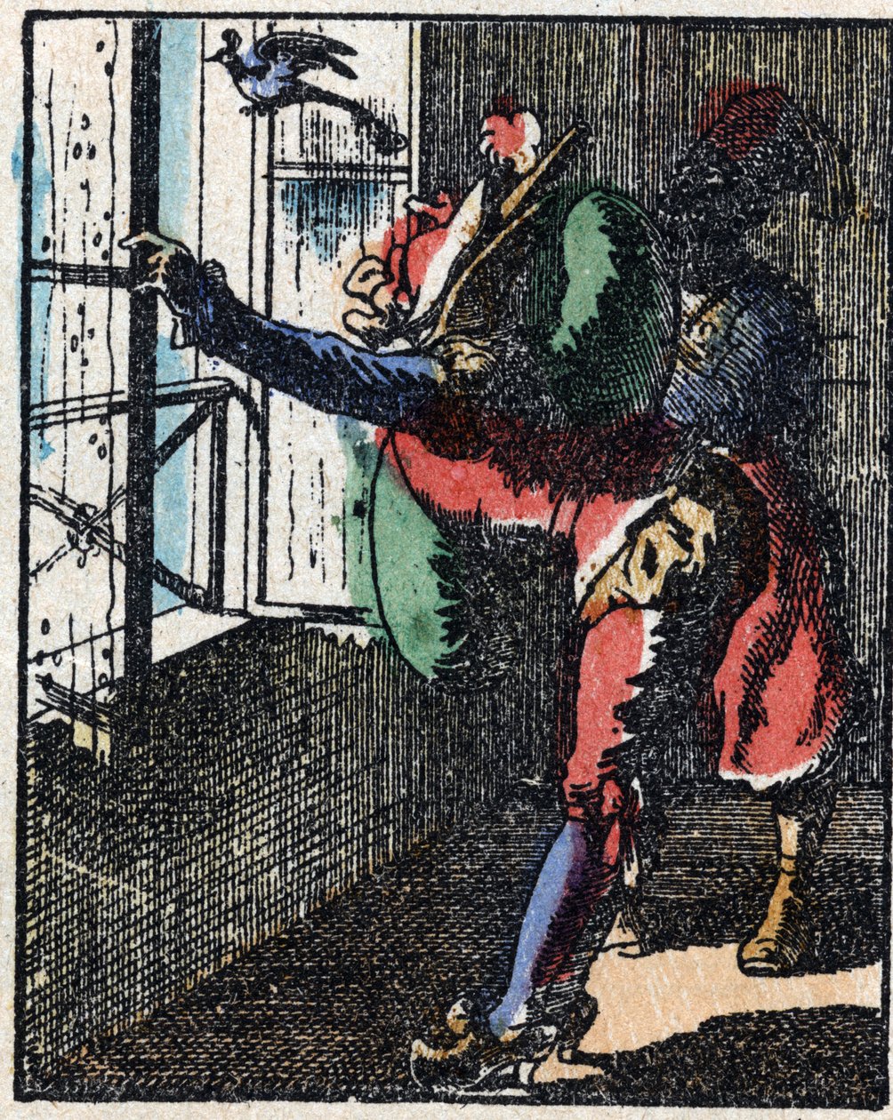 Historie om Dr. Pulcinella (Polichinelle). Tregravering av Imaging Pellerin - Epinal, sd. Sent på 1800-tallet. av French School