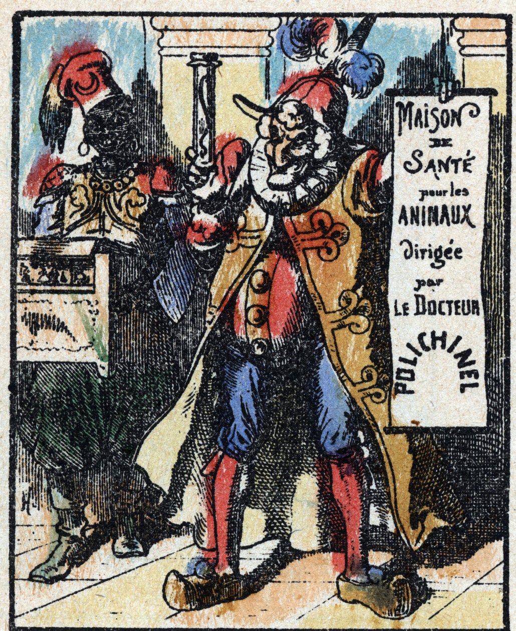 History of Dr. Pulcinella (Polichinelle). Wood engraving of Imaging Pellerin - Epinal, sd. Late 19th century. av French School