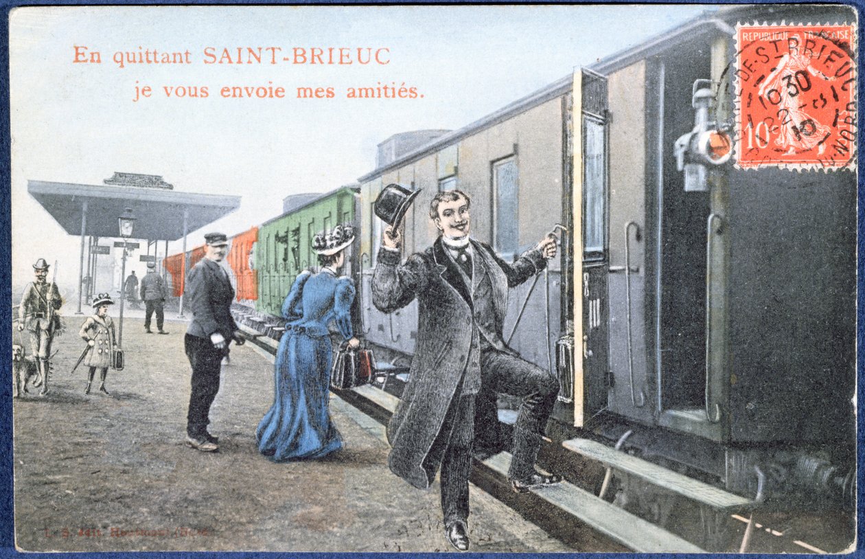 Feriepostkort fra Saint-Brieuc, ca. 1910 (etter et bilde) av French School