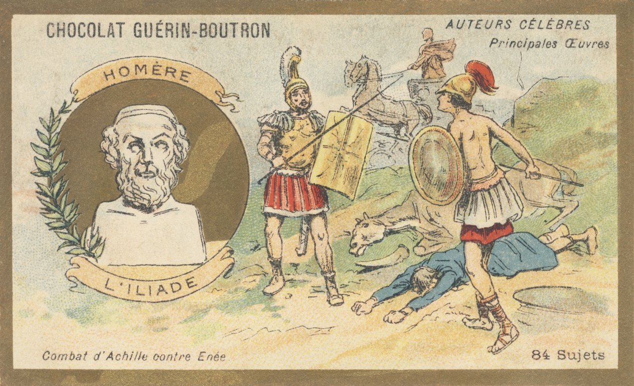 Homere, gresk poet fra slutten av det 8. århundre f.Kr., forfatter av «Iliaden» av French School